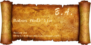 Babos Abélia névjegykártya